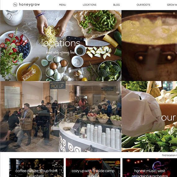 Comprehensive web design & development for a major restaurant chain headquartered in Philadelphia PA 